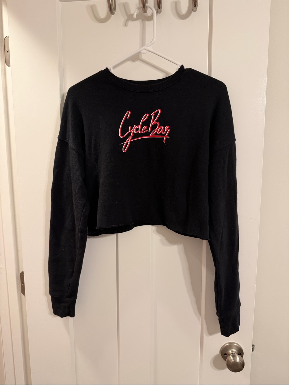 CycleBar Black Cropped Sweatshirt - Women's Size Small